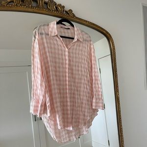 ZARA Gingham Button Down